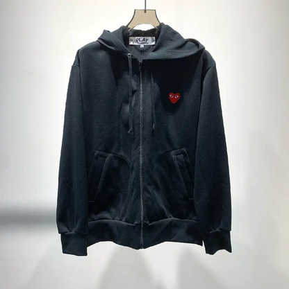 COMME des GARÇONS Black Cotton Men's Hoodie 0089
