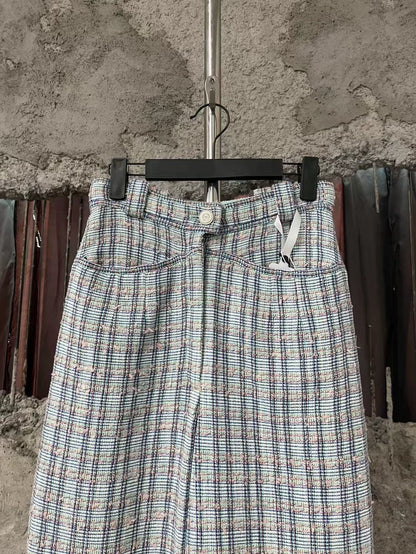 Chanel Checkered Pants Fashion Style