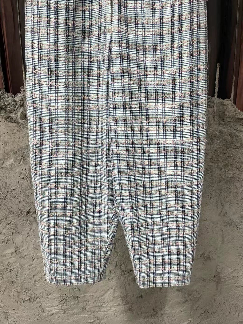 Chanel Checkered Pants Fashion Style