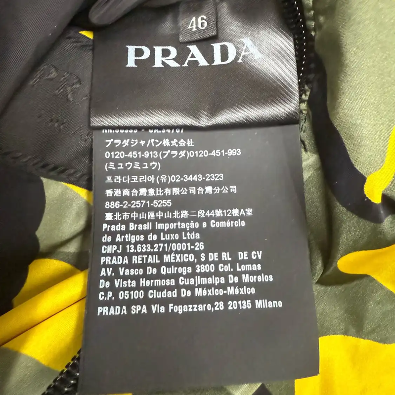 Prada Camouflage Nylon Hooded Jacket