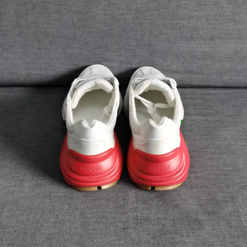 Gucci Rhyton Casual Dad Sneakers in White Red Green 0079