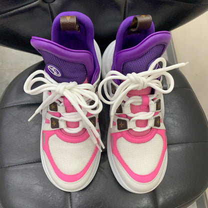 Louis Vuitton Archlight Running Shoes in White Purple Red 0079