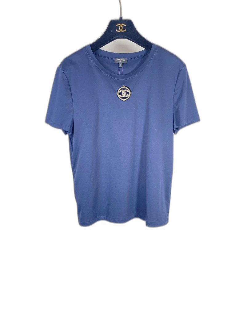 Chanel Logo Short Sleeve Top