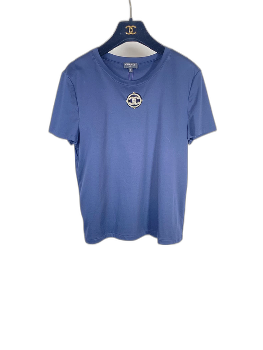 Chanel Logo Short Sleeve Top