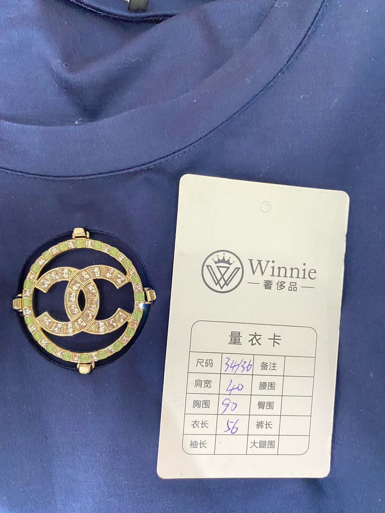 Chanel Logo Short Sleeve Top