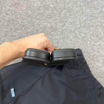 Prada Triangle Logo Flat Sandals