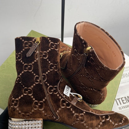 Gucci High-Top Velvet Casual Shoes for All 0079