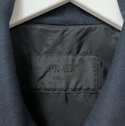 Prada Black Wool Short Sleeve Shirt