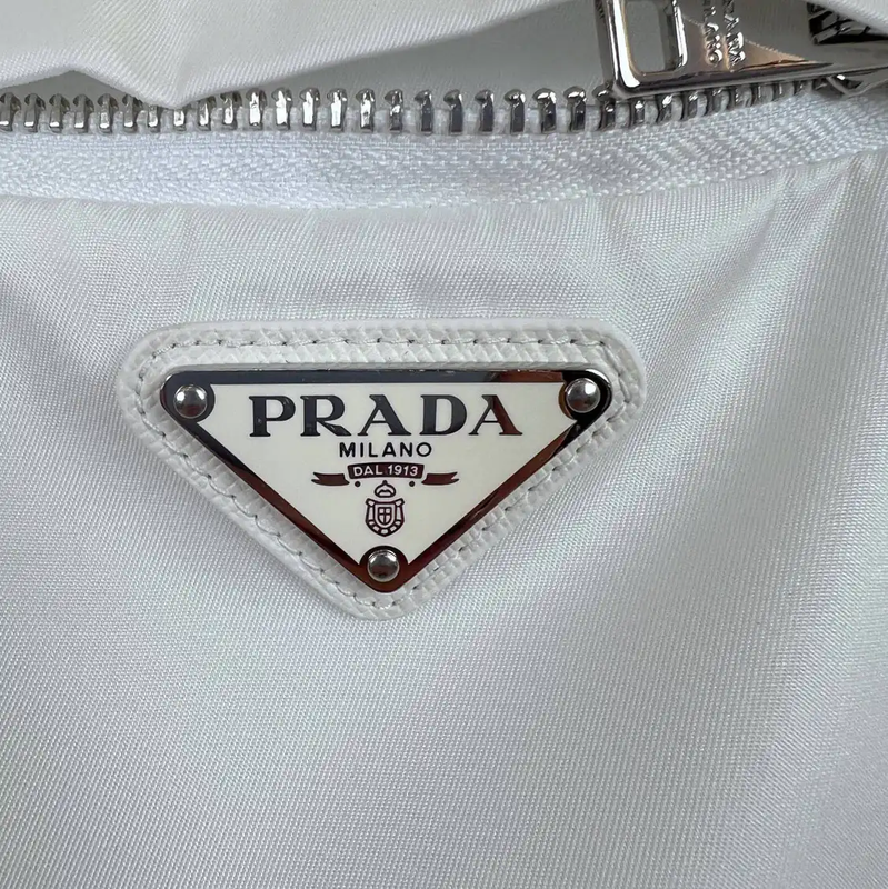 Prada Men's White Nylon Hooded Jacket