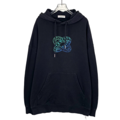 Givenchy Black Cotton Hoodie with Print