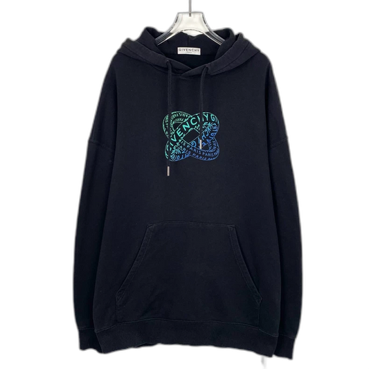 Givenchy Black Cotton Hoodie with Print