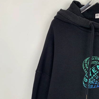 Givenchy Black Cotton Hoodie with Print