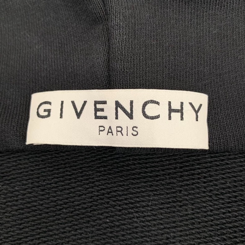 Givenchy Black Cotton Hoodie with Print