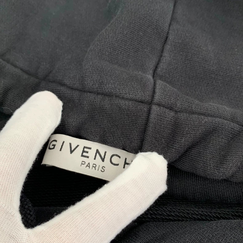 Givenchy Black Cotton Hoodie with Print
