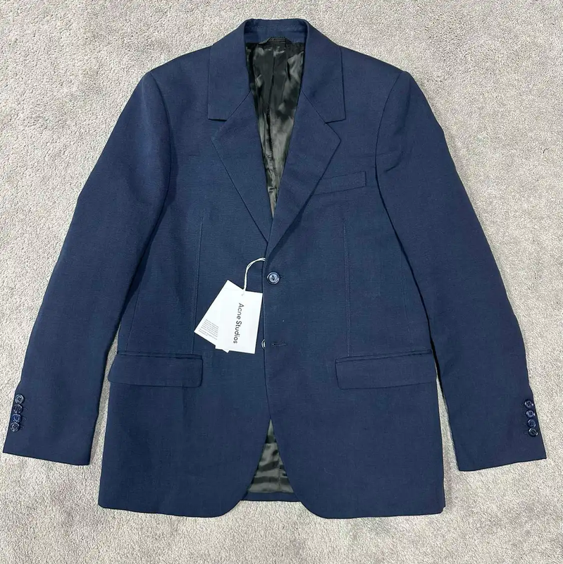Acne Studios Long Sleeve Dark Blue Blazer