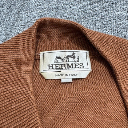 Hermes Color Block Short Sleeve Sweater-zp