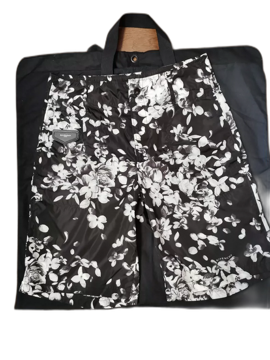 Givenchy Floral Print Star Shorts