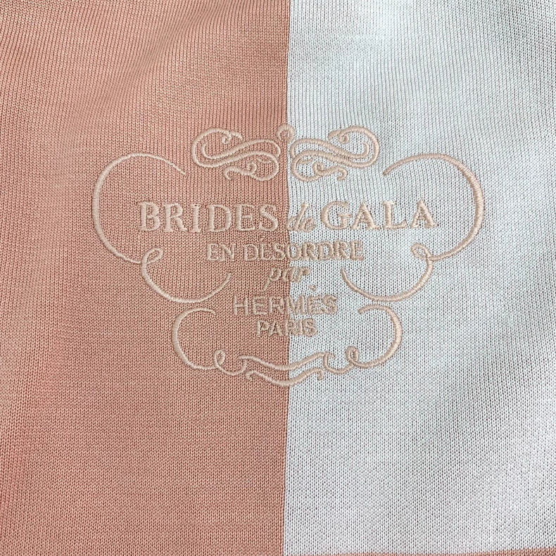 Hermes Colorblock Logo Print Silk T-Shirt-yf