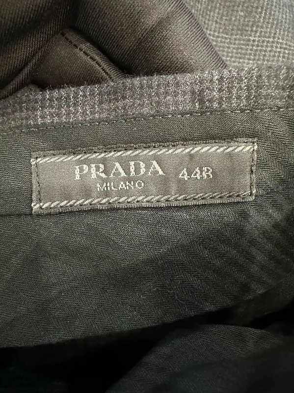 Prada Men's Casual Wool Trousers in Dark Gray