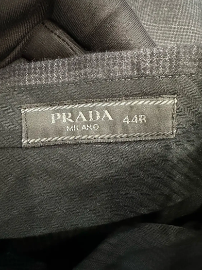 Prada Men's Casual Wool Trousers in Dark Gray