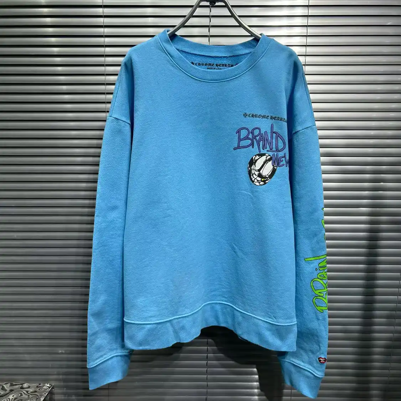 Chrome Hearts Blue Cotton Printed Long Sleeve Sweatshirt 0089