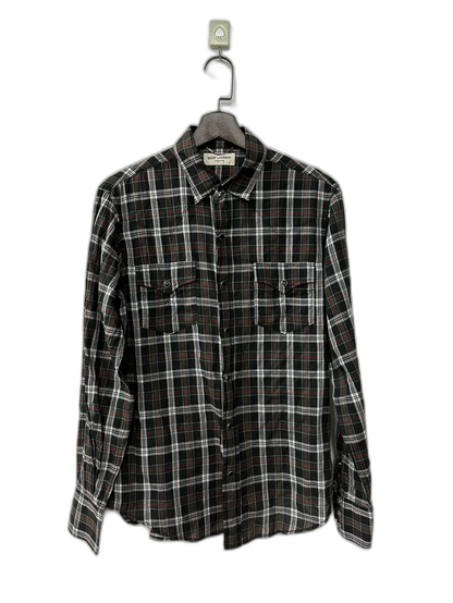 Saint Laurent SLP Checkered Long Sleeve Shirt