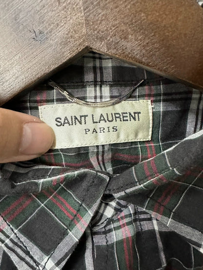 Saint Laurent SLP Checkered Long Sleeve Shirt