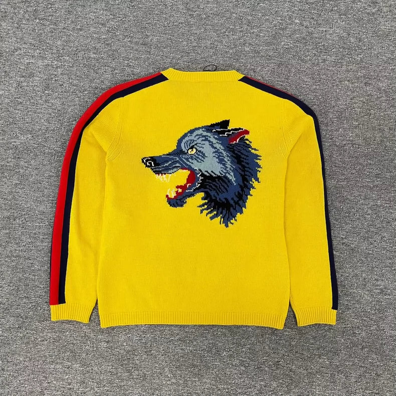 Gucci Yellow Striped Knit Sweater