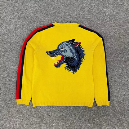 Gucci Yellow Striped Knit Sweater