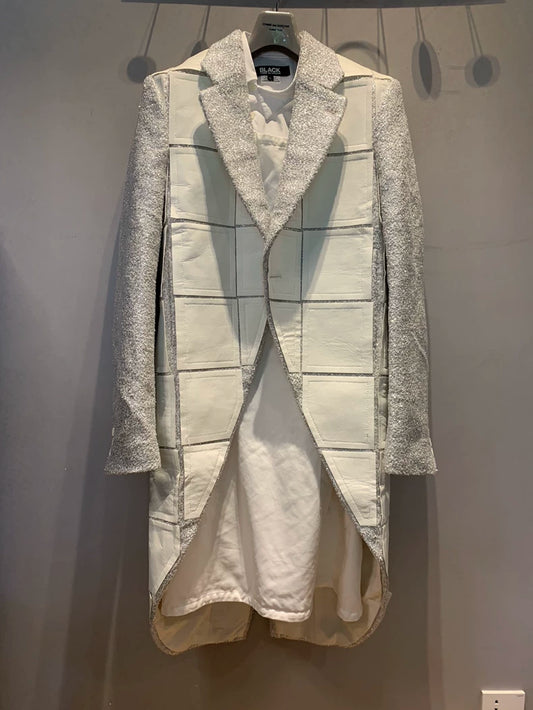 Comme des Garçons White Tailcoat Coat