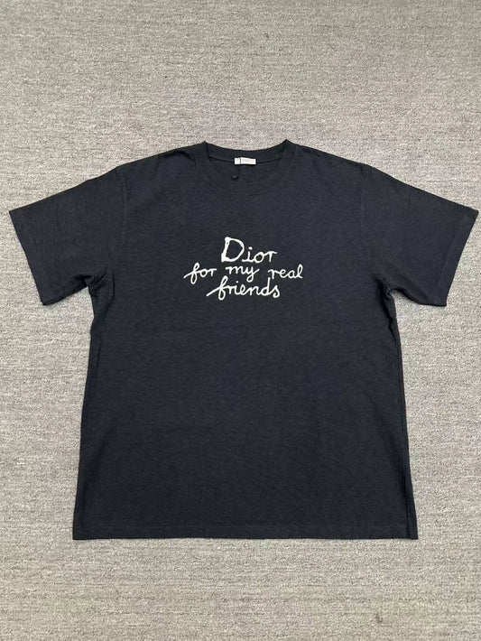 Dior 25SS Embroidered Letter Short Sleeve