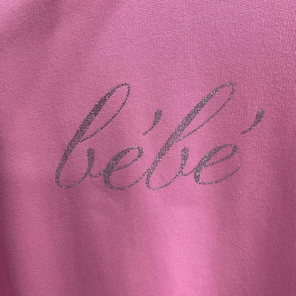 Pink Logo Sweatshirt with Rhinestones