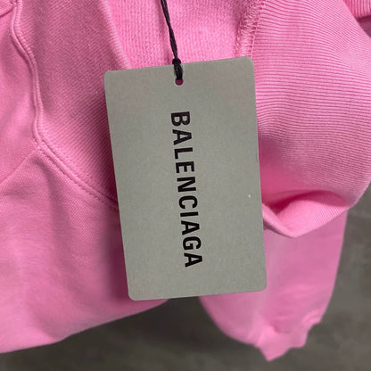 Pink Logo Sweatshirt with Rhinestones