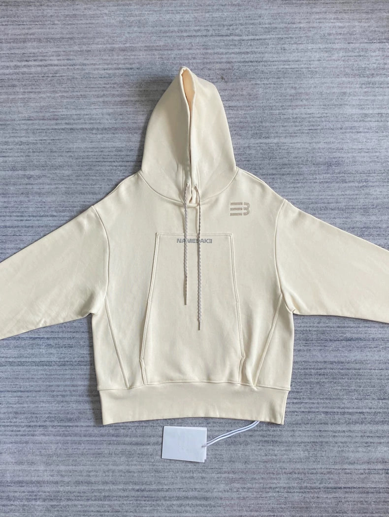 Namesake Cream Embroidered Hoodie Sweatshirt-zp