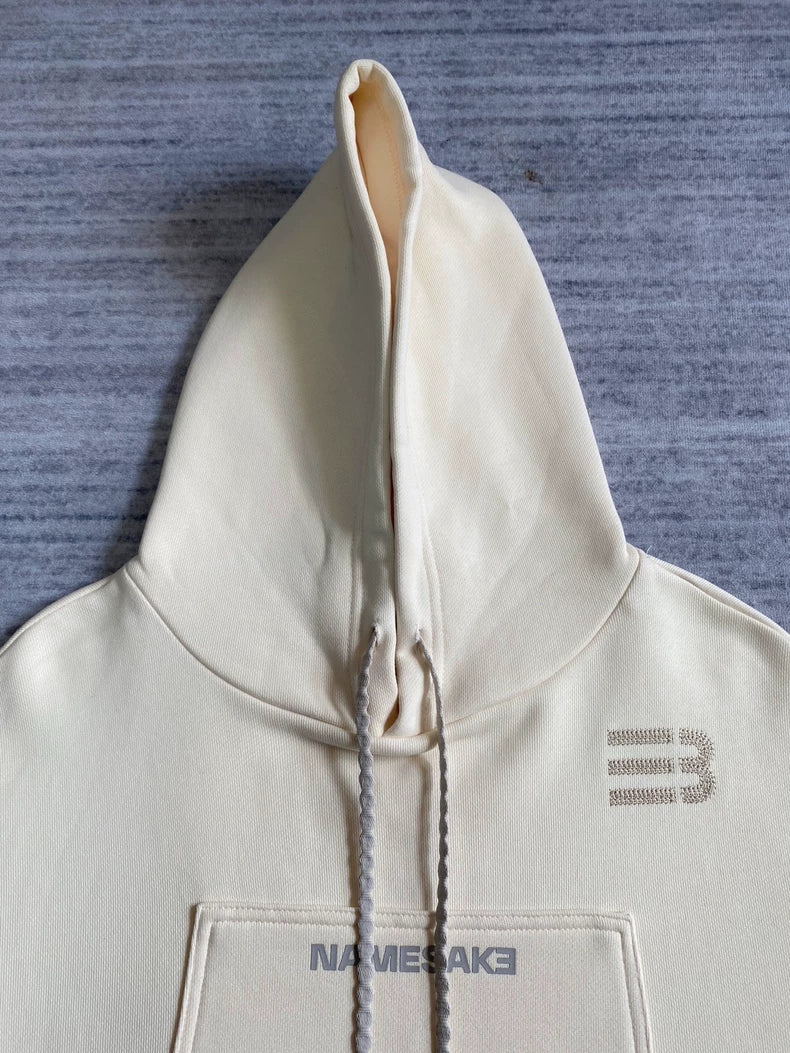 Namesake Cream Embroidered Hoodie Sweatshirt-zp