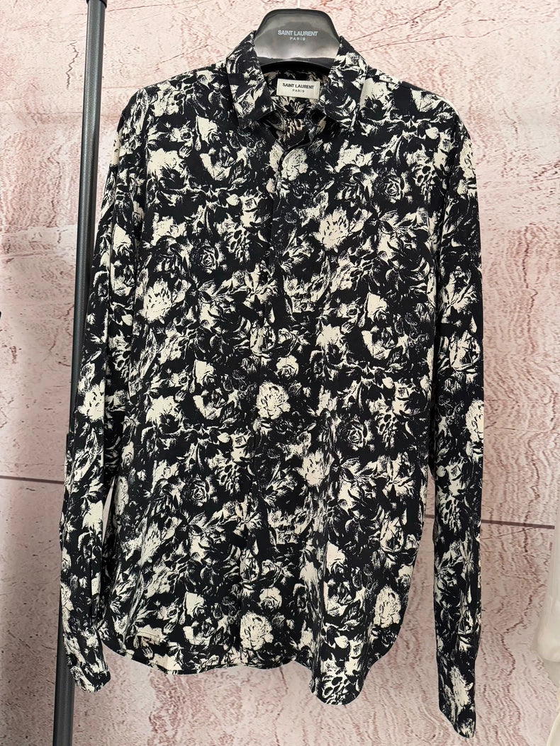Saint Laurent Floral Silk Shirt for Women