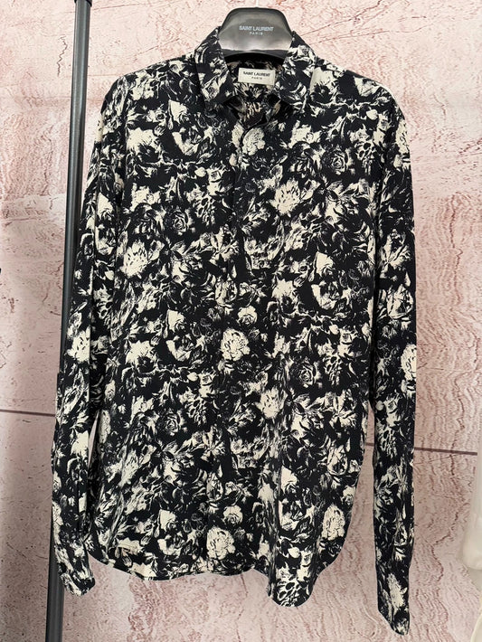 Saint Laurent Floral Silk Shirt for Women
