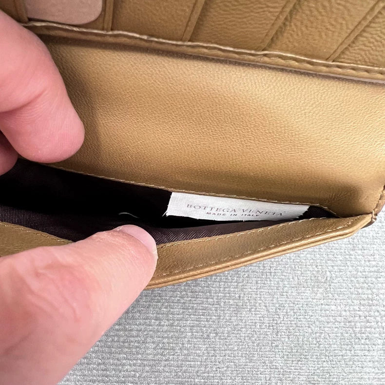 Bottega Veneta Woven Wallet in Brown