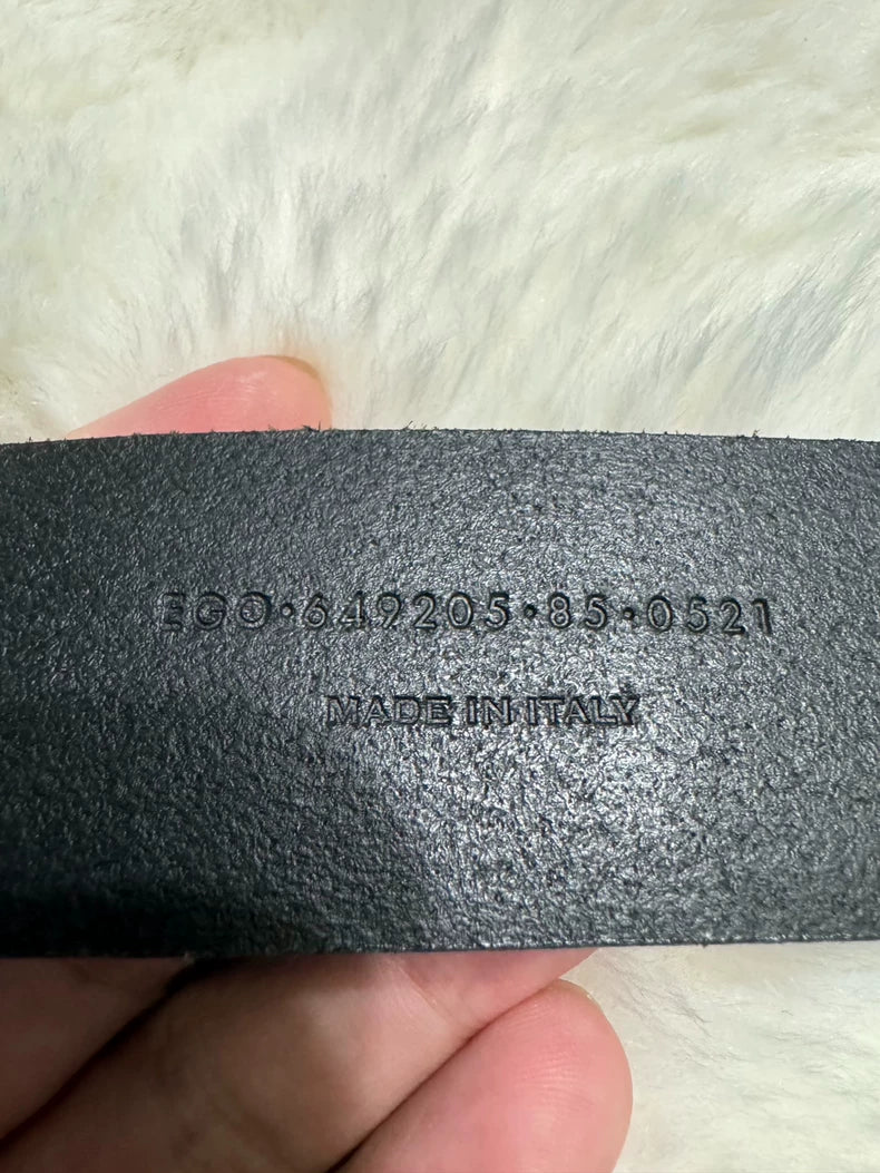 Saint Laurent Cracked Texture Belt Size 85