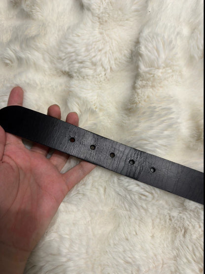 Saint Laurent Cracked Texture Belt Size 85