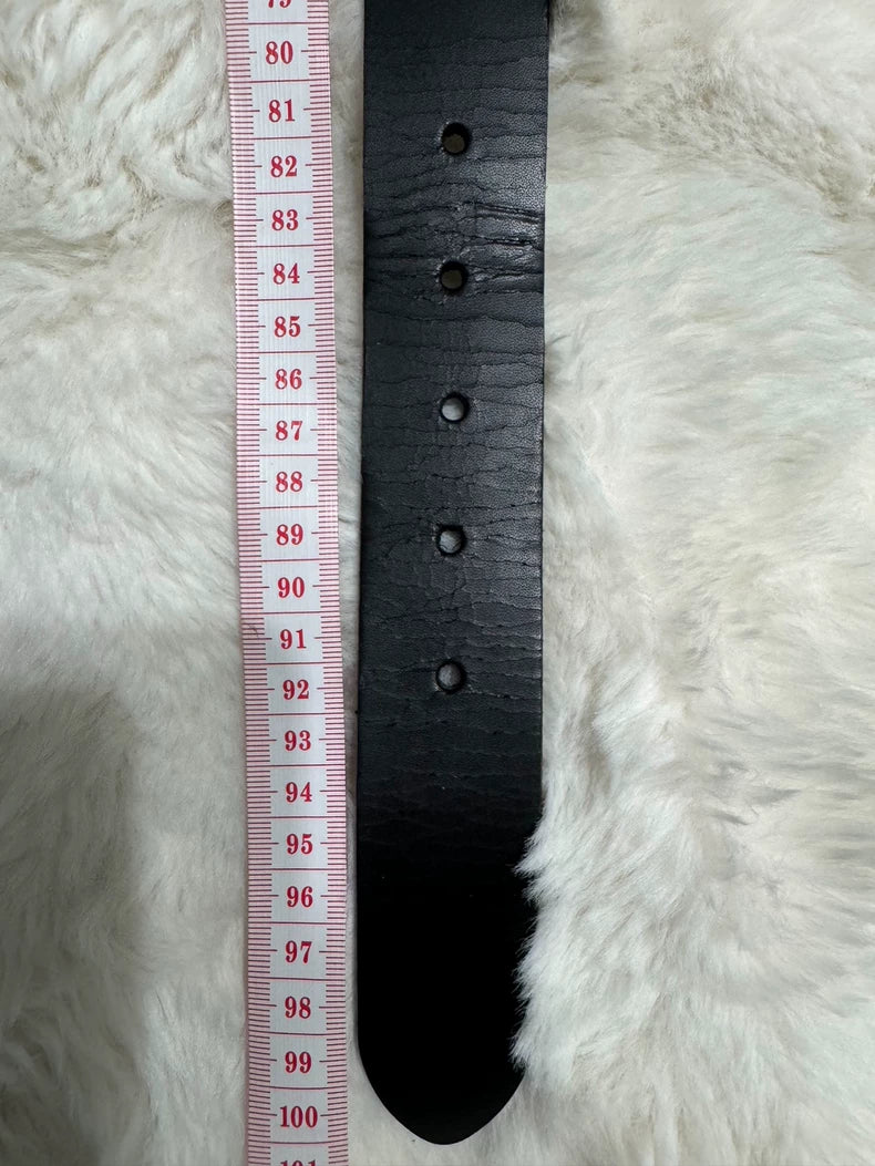 Saint Laurent Cracked Texture Belt Size 85