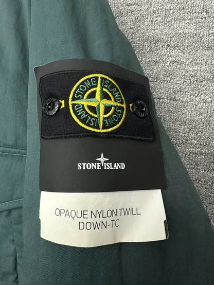 Stone Island Green Hooded Down Jacket