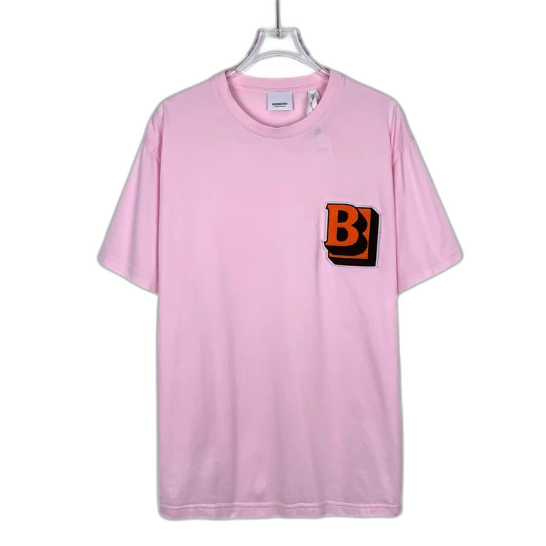 Pink Cotton T-Shirt with Logo