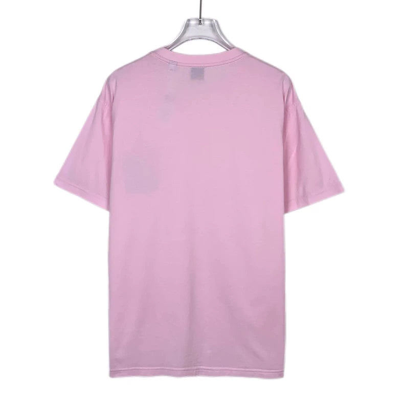 Pink Cotton T-Shirt with Logo