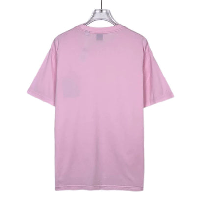 Pink Cotton T-Shirt with Logo