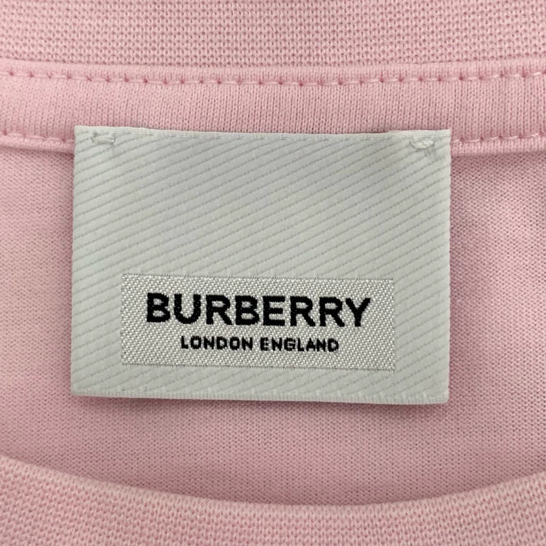 Pink Cotton T-Shirt with Logo