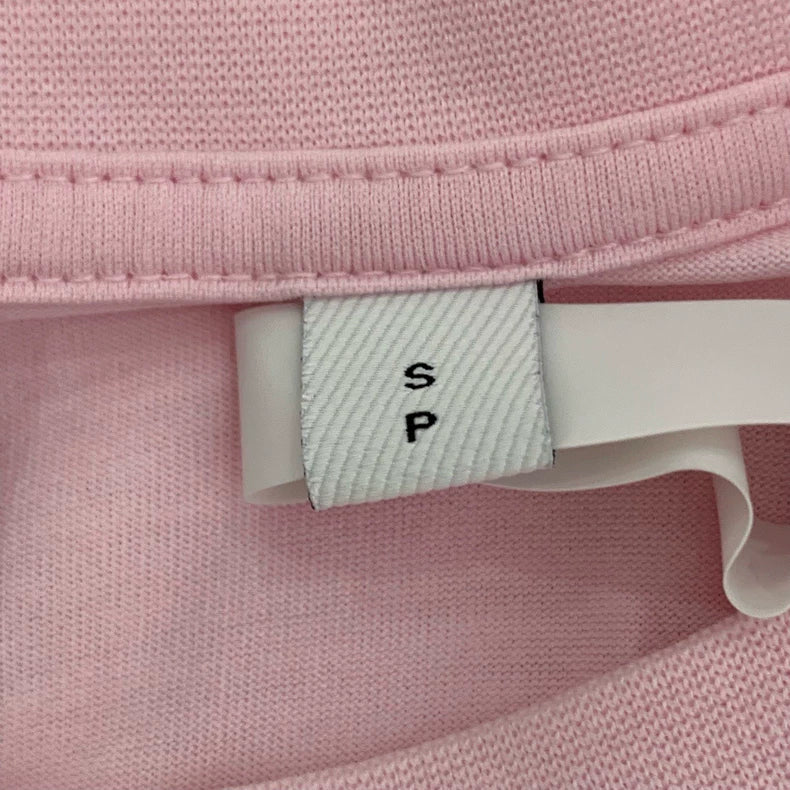 Pink Cotton T-Shirt with Logo