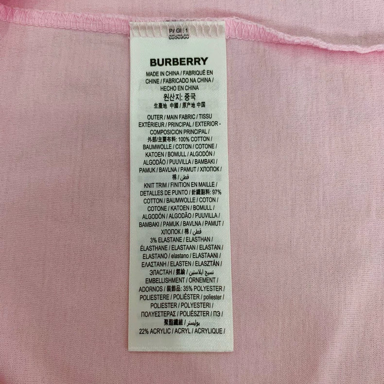 Pink Cotton T-Shirt with Logo