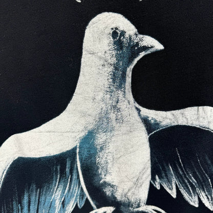 LOEWE Black Dove Print Short-Sleeve Top