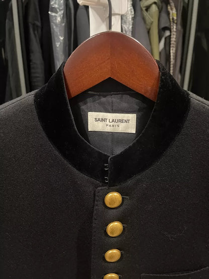 Saint Laurent Black Military Style Jacket